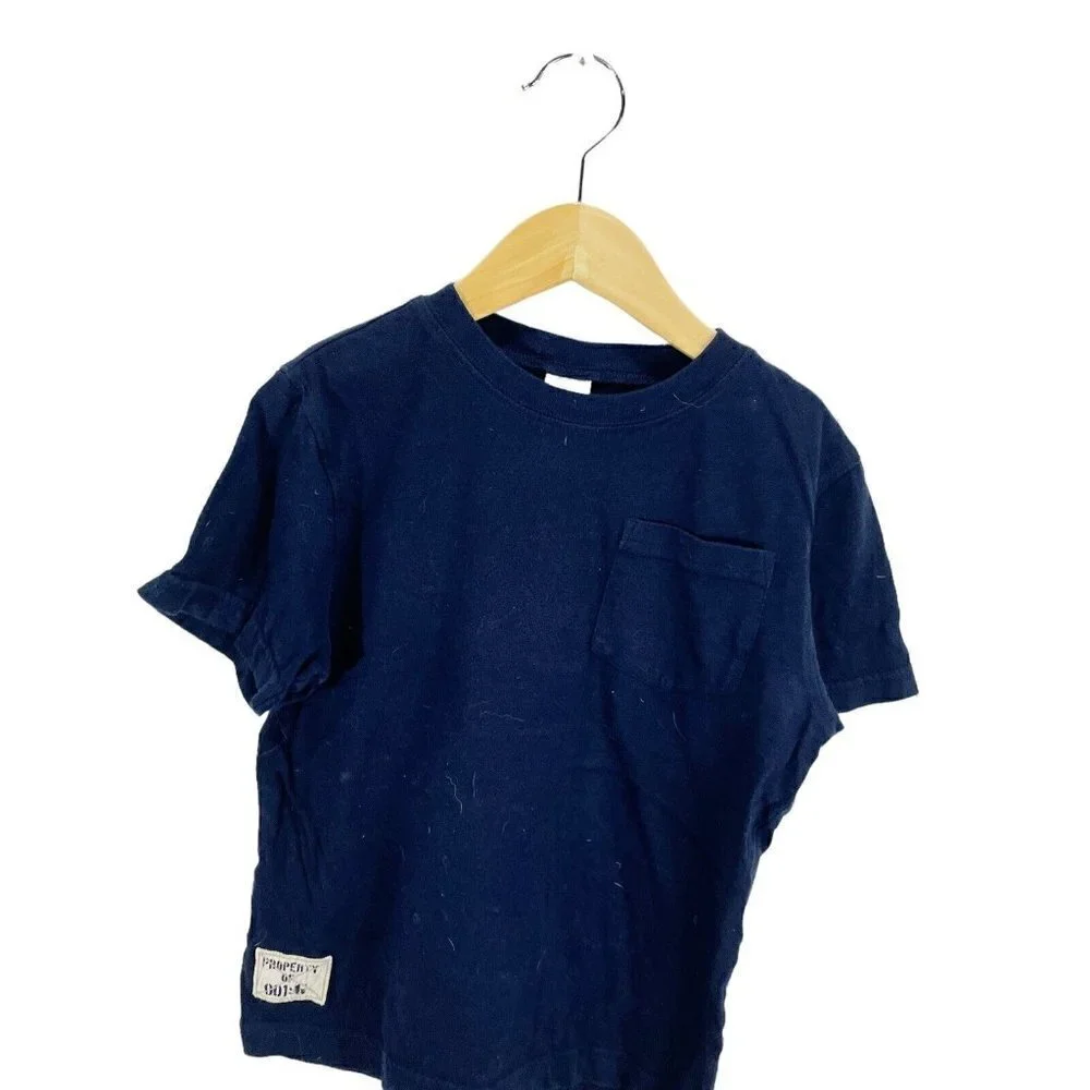 Gymboree‎ Boys Navy Blue Short Sleeved T-shirt Casual Crew Neck Sz 6